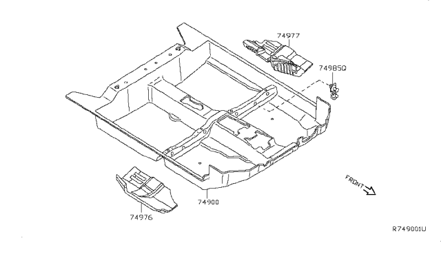 2007 Nissan Altima Floor Trimming Diagram