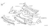 Diagram for Nissan Quest Weather Strip - 66832-CK000