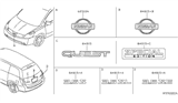 Diagram for Nissan Quest Emblem - 65890-5Z000