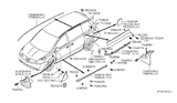 Diagram for 1989 Nissan Pathfinder Body Mount Hole Plug - 76916-00100