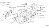 Diagram for 2019 Nissan Maxima Body Mount Hole Plug - 74816-3Z800