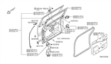 Diagram for Nissan Quest Door Seal - 82838-ZM01A