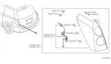 Diagram for 2004 Nissan Quest Back Up Light - 26555-5Z025