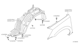 Diagram for 2010 Nissan Quest Fender - 63112-5Z030