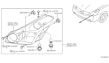 Diagram for 2007 Nissan Quest Headlight - 26060-5Z026