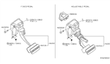 Diagram for Nissan Quest Brake Pedal - 46501-ZE60A