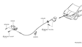 Diagram for 2009 Nissan Quest Hood Cable - 65621-ZM70A