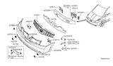 Diagram for Nissan Quest Bumper - 62022-ZM78A