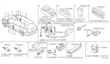 Diagram for 2004 Nissan Quest Power Window Switch - 25401-5Z100