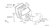 Diagram for Nissan Quest Tailgate Lift Support - 90450-5Z000