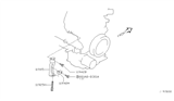 Diagram for 2007 Nissan Murano Alternator Bracket - 11942-77A0A