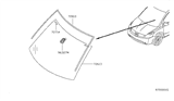 Diagram for 2008 Nissan Quest Windshield - 72700-ZM70B