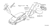 Diagram for Nissan Quest Car Mirror - 96301-5Z060