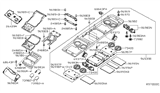 Diagram for 2006 Nissan Quest Dome Light - 26432-ZM70A