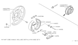 Diagram for Nissan Quest Brake Shoe Set - 44060-CA00J