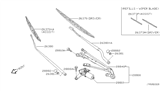Diagram for Nissan Quest Wiper Arm - 28886-5Z000