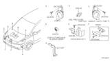 Diagram for 2005 Nissan Quest Air Bag Sensor - 98581-5Z500