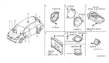 Diagram for 2010 Nissan Quest Car Speakers - 28157-7Z800