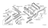 Diagram for 2007 Nissan Quest Rear Crossmember - 75450-CK030