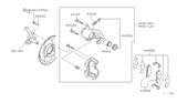 Diagram for 2007 Nissan Quest Brake Caliper - 44001-CN11A