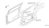 Diagram for 2004 Nissan Quest Door Latch Assembly - 82476-5Z000