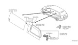 Diagram for 2005 Nissan Quest Weather Strip - 83352-5Z012