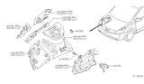 Diagram for Nissan Quest Wheelhouse - 64838-CK010