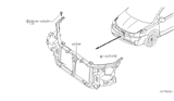 Diagram for 2005 Nissan Quest Radiator Support - 62500-5Z000