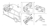 Diagram for 2009 Nissan Quest A/C Switch - 27500-ZS72B