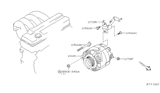 Diagram for 2004 Nissan Quest Alternator - 23100-5Z000