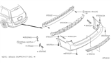 Diagram for 2007 Nissan Quest Bumper - 85022-5Z025