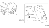 Diagram for 2007 Nissan Quest Light Socket - 26551-ZM70A