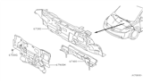 Diagram for Nissan Quest Dash Panels - 67810-CK000