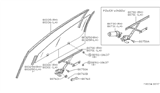 Diagram for 1985 Nissan 200SX Window Regulator - 80701-03F00