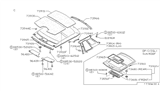 Diagram for 1986 Nissan 200SX Sun Visor - 96400-07F00