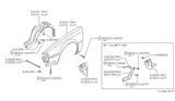 Diagram for 1988 Nissan 200SX Fender - 63100-32F30