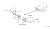 Diagram for Nissan 200SX Headlight Cover - 62452-01F01