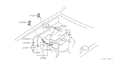 Diagram for 1988 Nissan 200SX Fuel Line Clamps - 17111-32F01