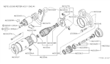 Diagram for 1984 Nissan Stanza Starter Drive - 23312-M4901