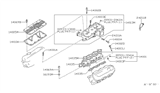 Diagram for Nissan 200SX Intake Manifold Gasket - 14033-32F01