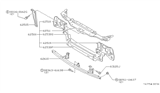 Diagram for 1986 Nissan 200SX Radiator Support - 62538-06F00
