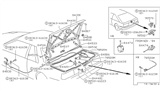 Diagram for 1987 Nissan 200SX Door Striker - 90570-15F00