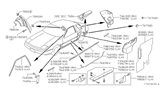 Diagram for 1987 Nissan 200SX Door Moldings - 80876-01F00