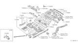 Diagram for 1984 Nissan 200SX Rear Crossmember - 75610-01F00