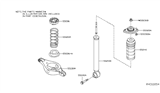 Diagram for 2014 Nissan Pathfinder Shock Absorber - E6210-3KY0B