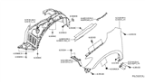 Diagram for 2014 Nissan Pathfinder Wheelhouse - 63840-3JV0A
