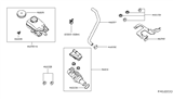 Diagram for 2014 Nissan Pathfinder Brake Master Cylinder Reservoir - 46010-3JV0A