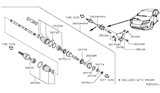 Diagram for Nissan Murano CV Boot - C9741-JG04B