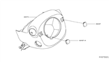 Diagram for 2013 Nissan Pathfinder Steering Column Cover - 48470-3KA1B