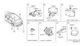 Diagram for 2018 Nissan Pathfinder Parking Assist Distance Sensor - 25994-3TA4A